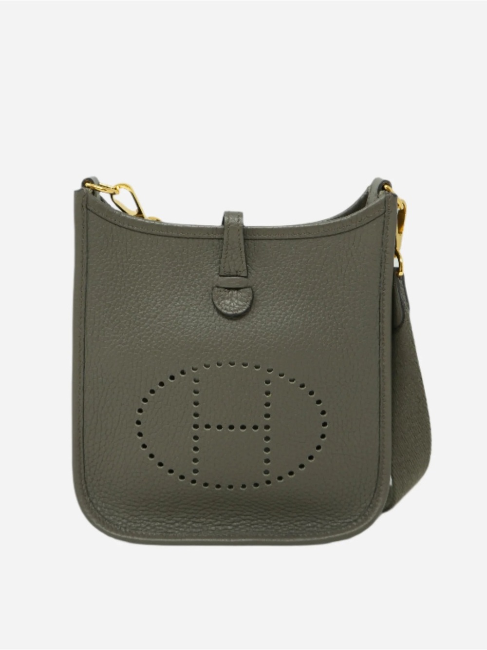 Hermes 2019 Evelyne Mini Gris Etain TC Leather